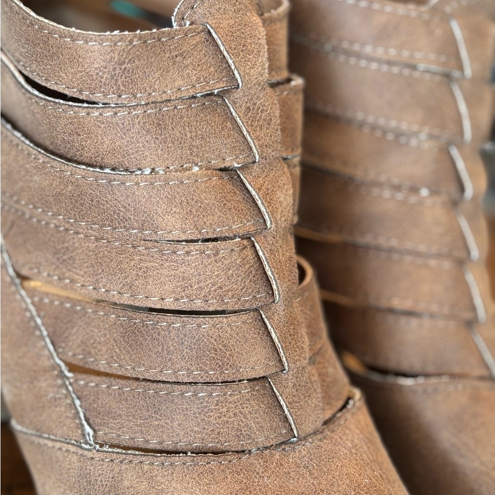 Stylish Tan Ankle Booties - Picture 2 of 6